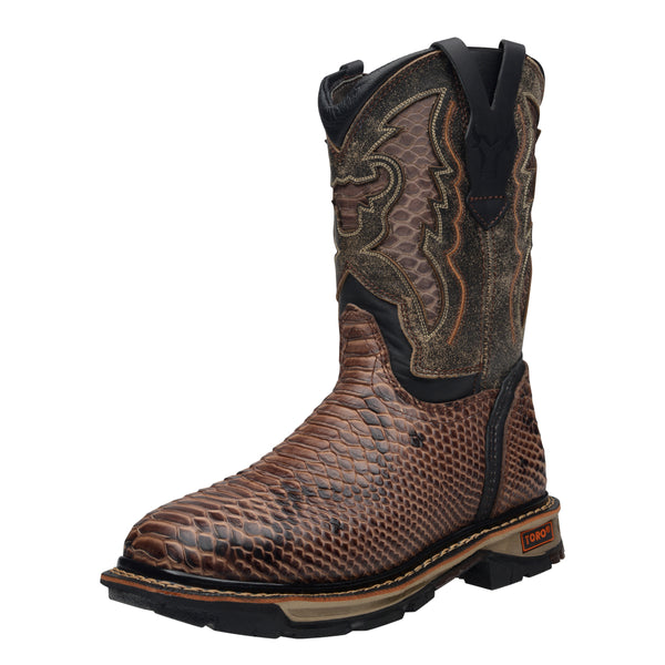 Men's Footprint Steel Toe Pull On Work Boots