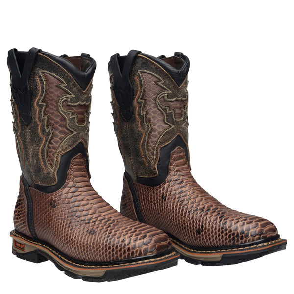 Men's Footprint Steel Toe Pull On Work Boots