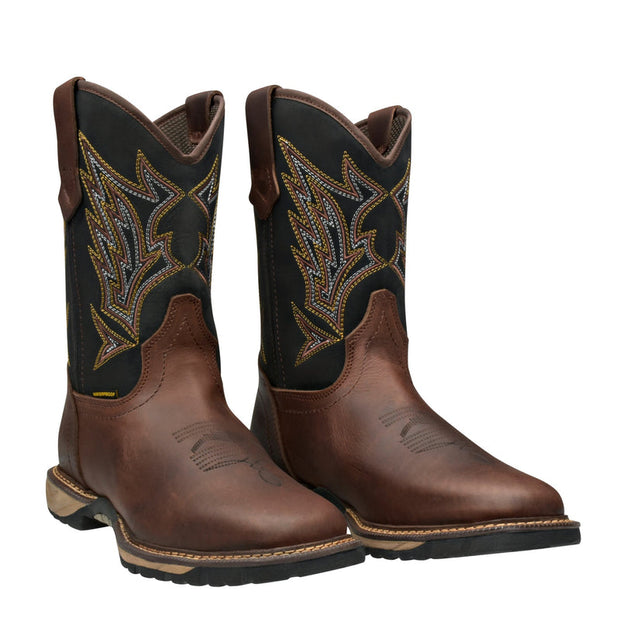 MEN'S CEBU TUMBLEWEED WATERPROOF STEEL TOE COWBOY BOOTS - SQR WP STL