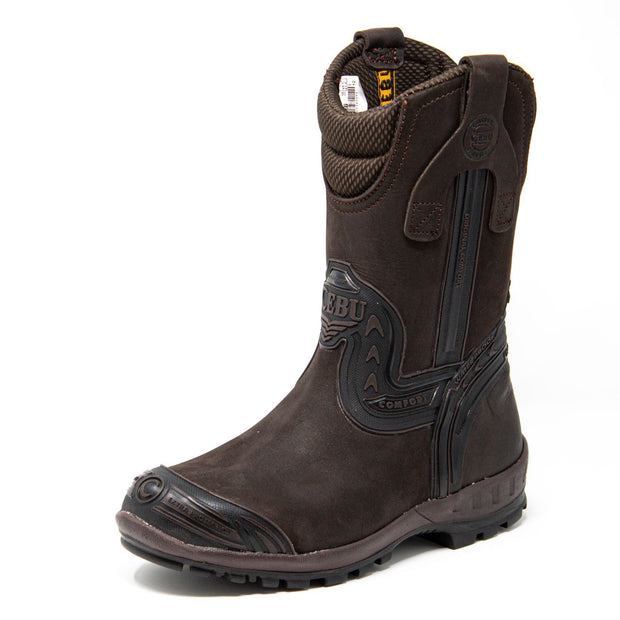MEN'S CEBU WATERPROOF SOFT TOE 10" PULL ON WORK BOOTS