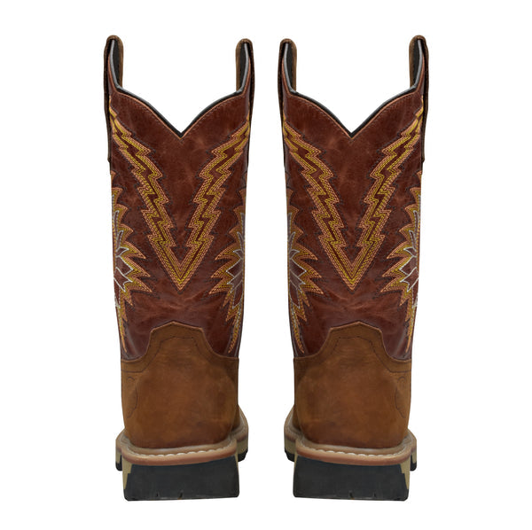 Men's Wings Steel Toe Cowboy Work Boots - CW