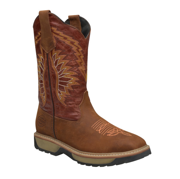 Men's Wings Steel Toe Cowboy Work Boots - CW