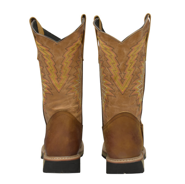Men's Wings Steel Toe Cowboy Work Boots - CW