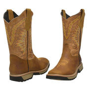 Men's Wings Steel Toe Cowboy Work Boots - CW