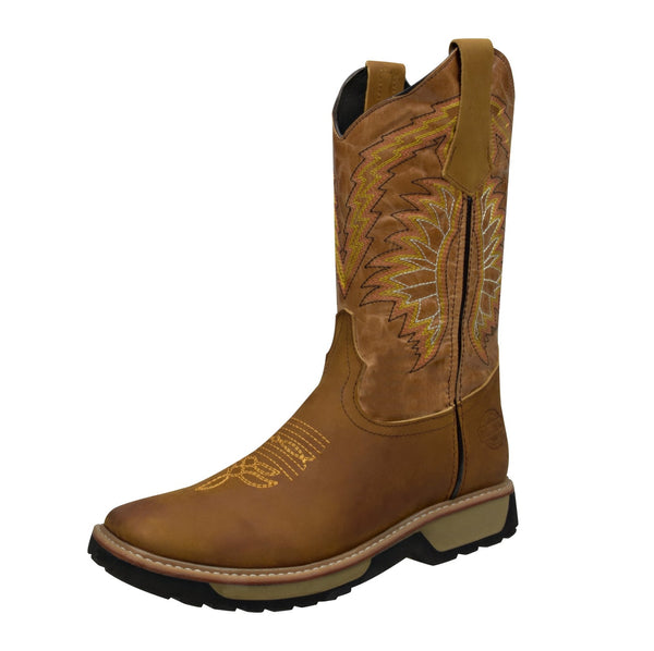 Men's Wings Steel Toe Cowboy Work Boots - CW