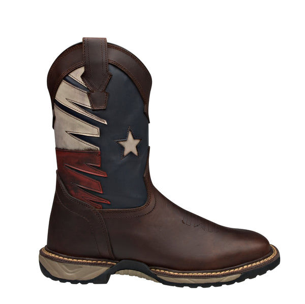 Men's Cebu Patriot Soft Toe Lightweight 10" Pull On Work Boots