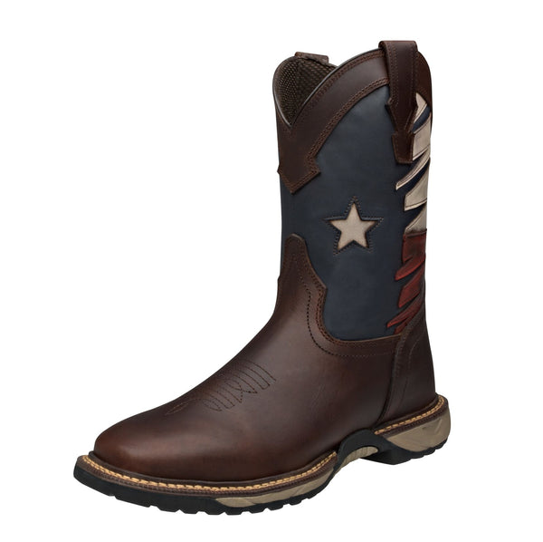 Men's Cebu Patriot Soft Toe Lightweight 10" Pull On Work Boots