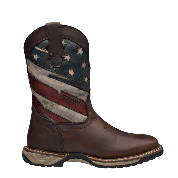 Men's Cebu Patriot Soft Toe Lightweight 10" Pull On Work Boots
