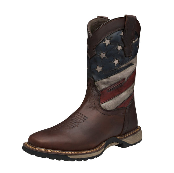Men's Cebu Patriot Soft Toe Lightweight 10" Pull On Work Boots