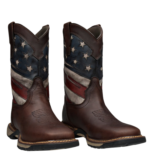 Men's Cebu Patriot Soft Toe Lightweight 10" Pull On Work Boots