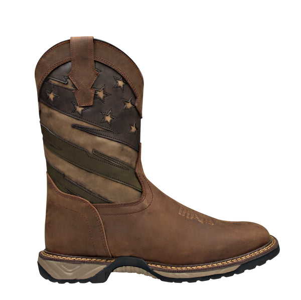 Men's Cebu Patriot Soft Toe Lightweight 10" Pull On Work Boots